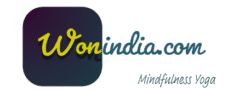 Logo for "wonindia.com" featuring a sleek design with stylized text and dynamic color palette.
